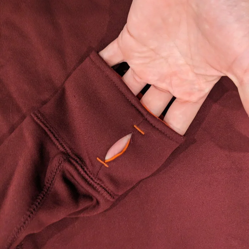 Large Colosseum Maroon and Orange Women's Hoodie. Virginia Tech Logo - Picture 2 of 6